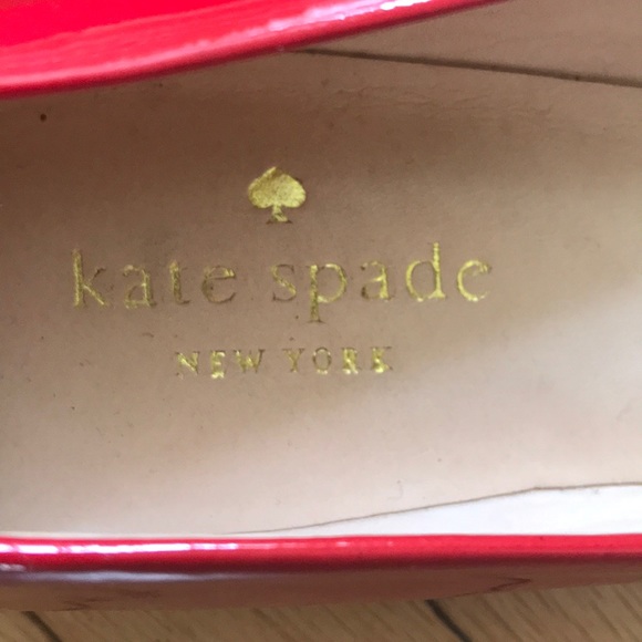 Kate Spade Cherry Red pointy toe loafers - Picture 2 of 4